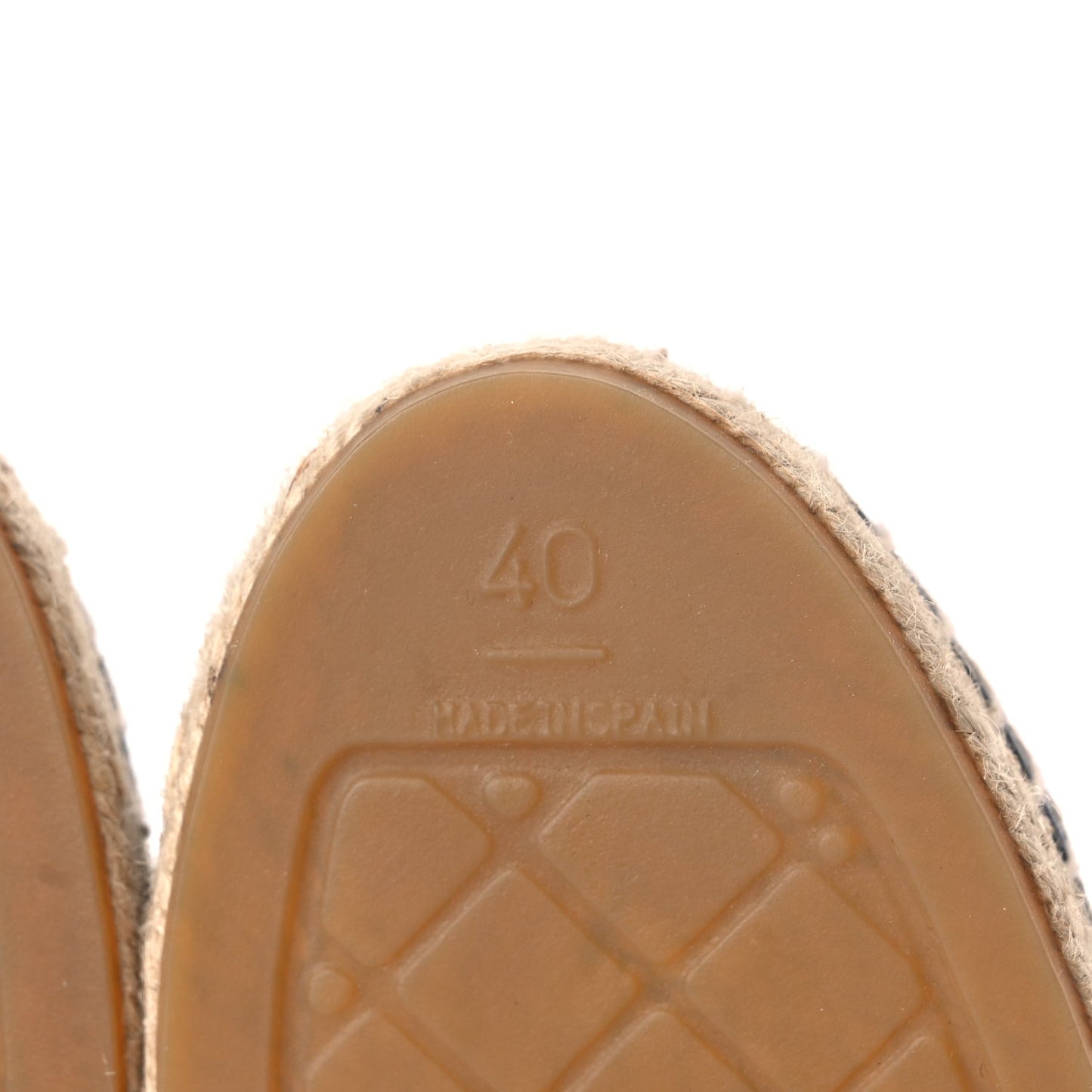 Chanel Calfskin Chain CC Espadrilles 40 Black