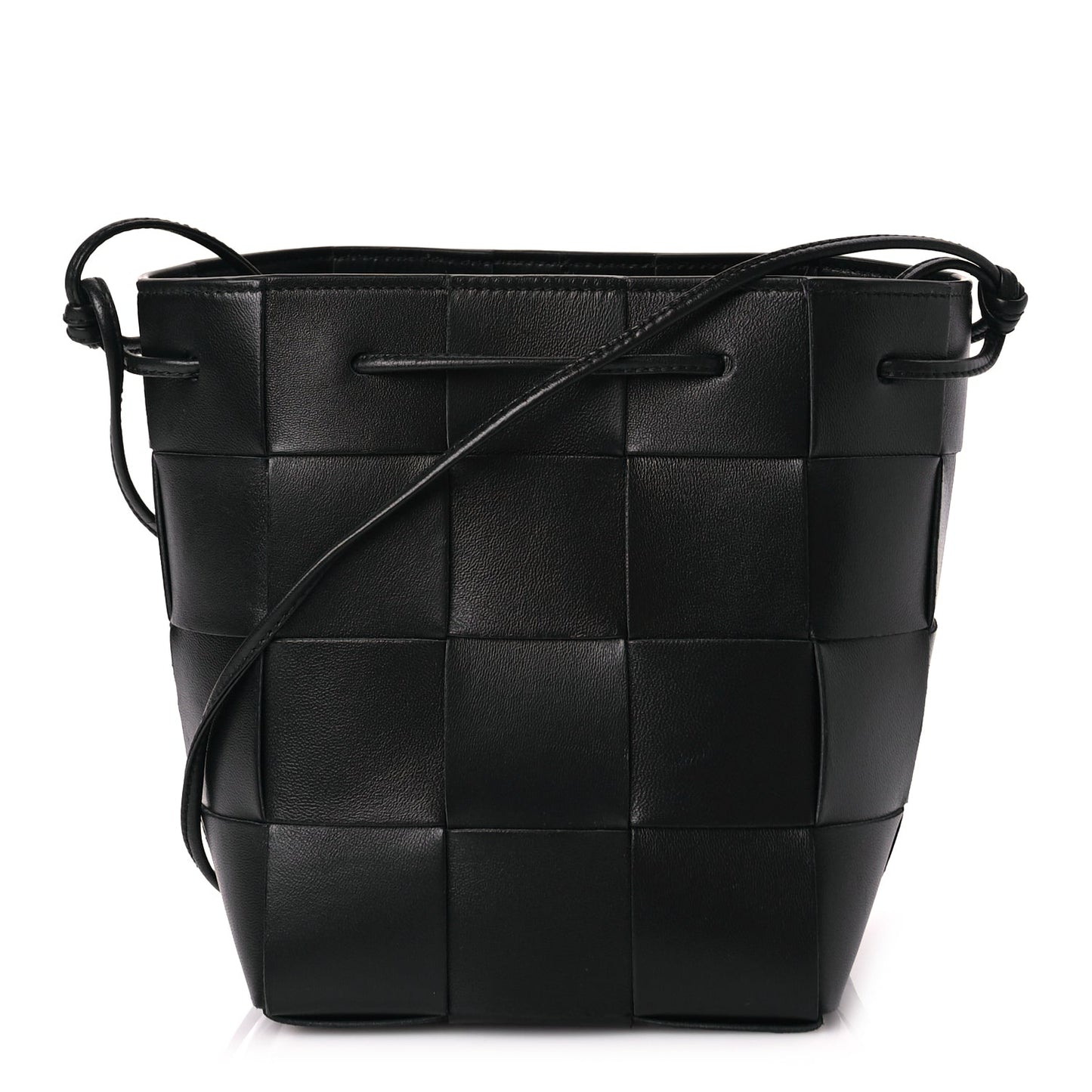Bottega Veneta Nappa Maxi Intrecciato Cassette Bucket Bag Black