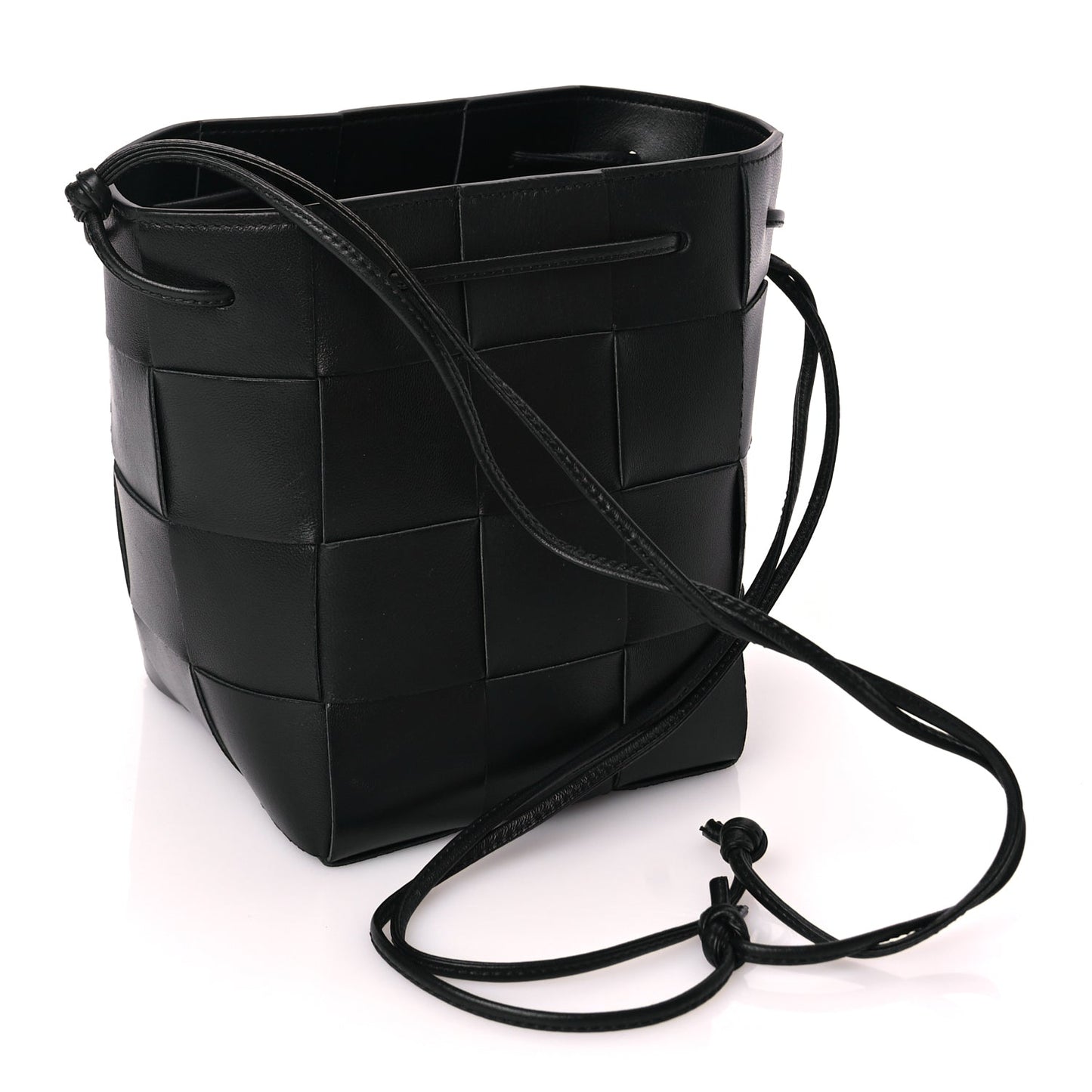Bottega Veneta Nappa Maxi Intrecciato Cassette Bucket Bag Black