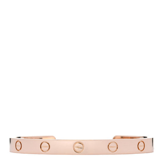 Cartier 18K Pink Gold LOVE Cuff Bracelet 17
