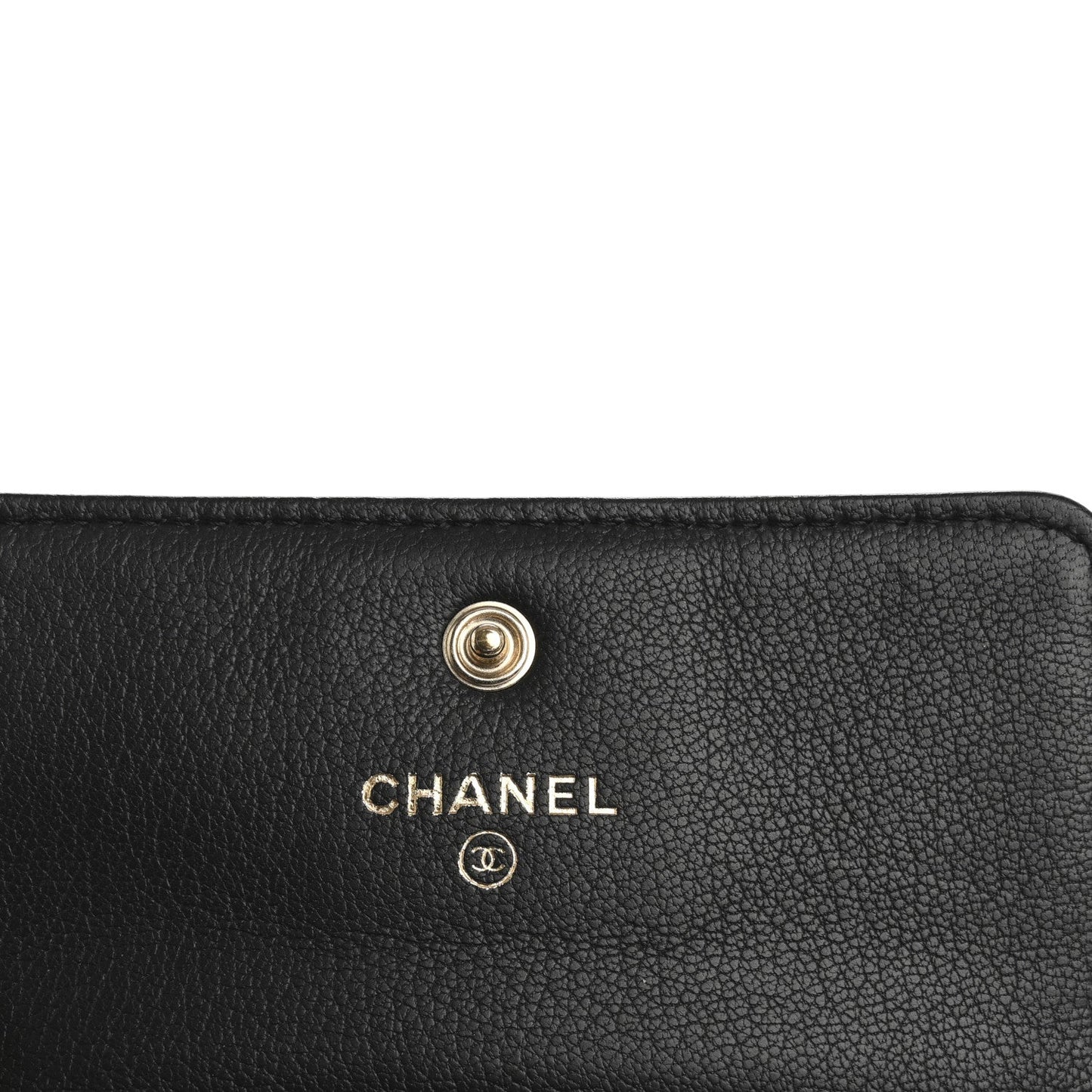 Chanel Goatskin CC Compact Flap Wallet Black