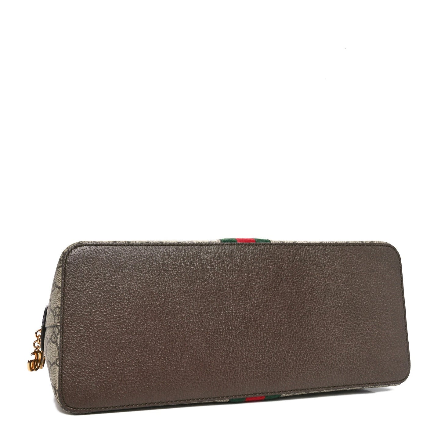 Gucci GG Supreme Monogram Web Medium Ophidia Top Handle Dome Bag Brown