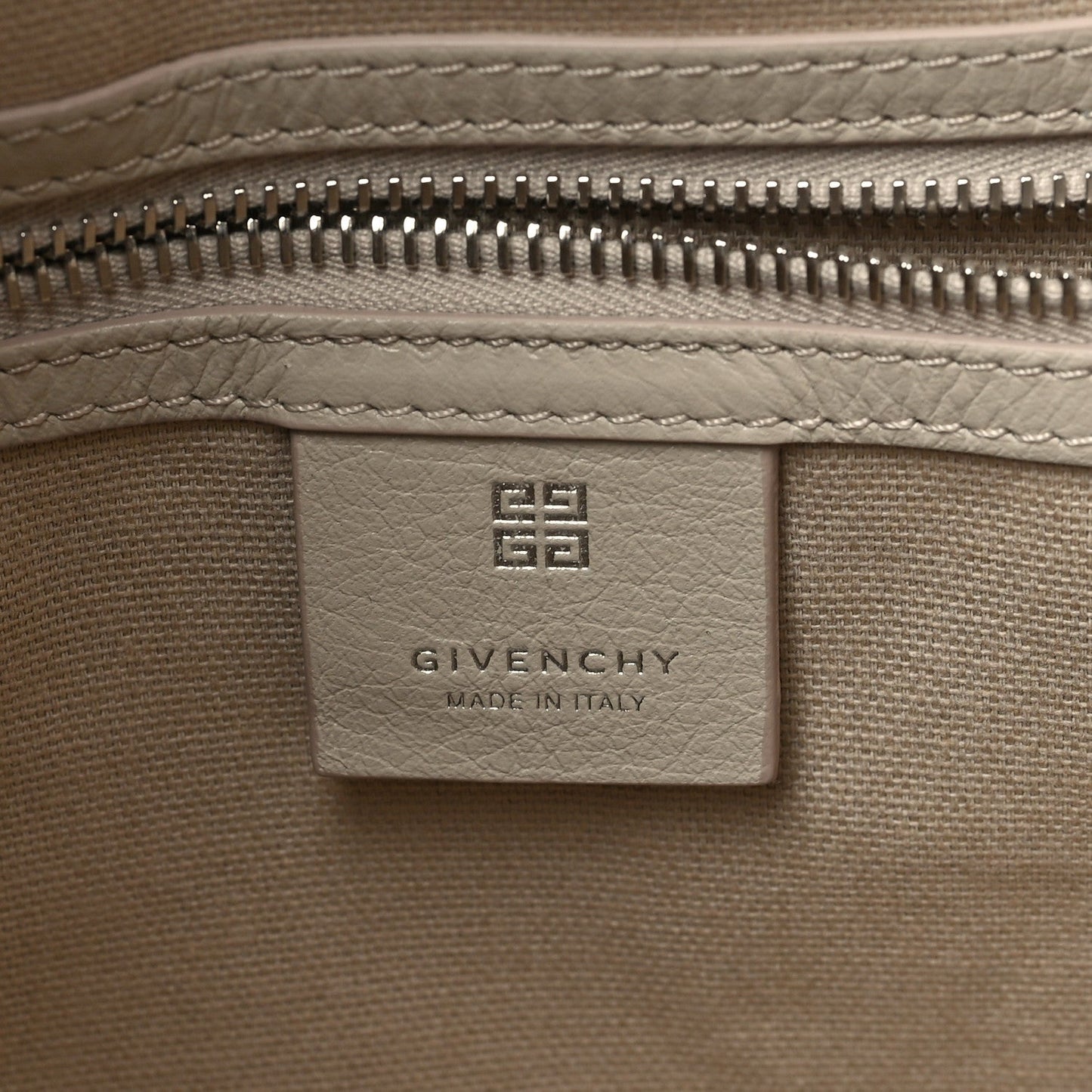 Givenchy Tumbled Calfskin Medium Voyou Bag Natural Beige