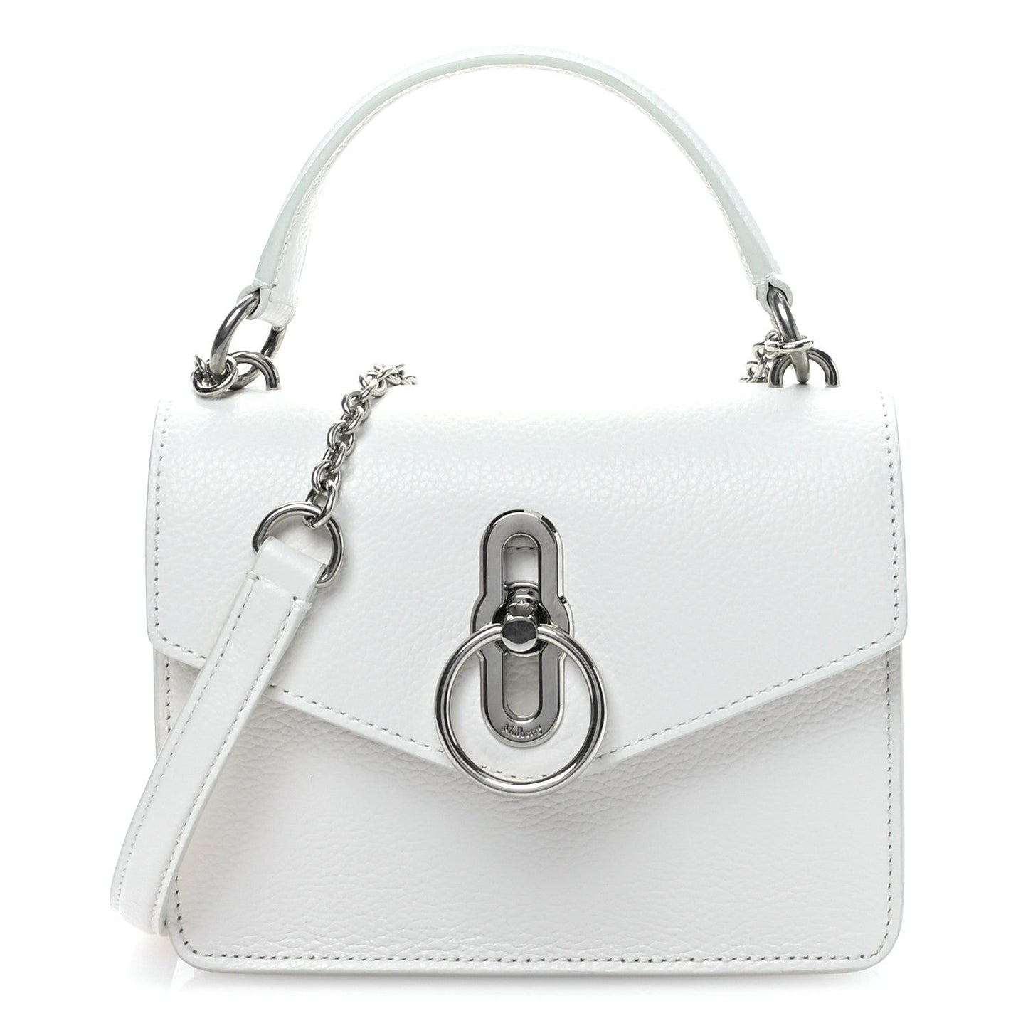 Mulberry MULBERRY Small Classic Grain Amberley Top Handle Crossbody White