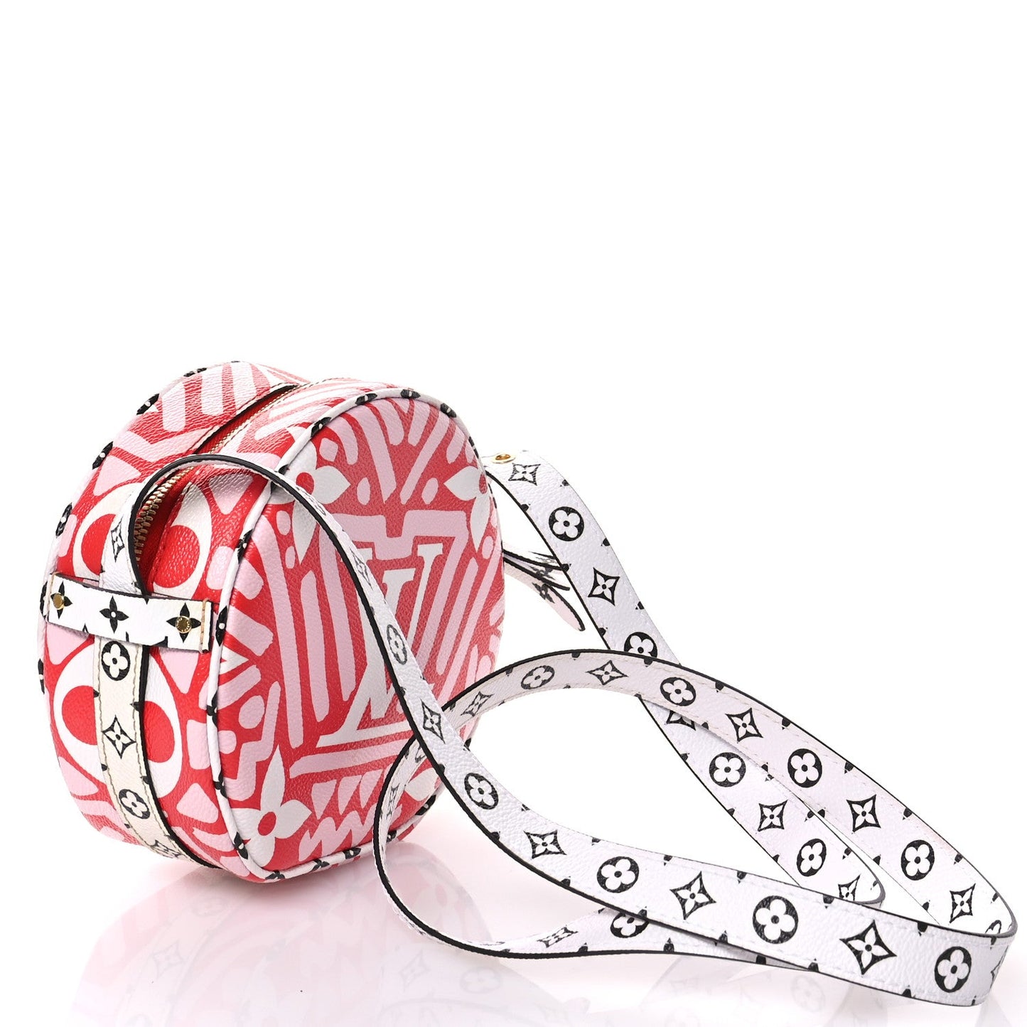 Louis Vuitton Monogram Giant Crafty Boite Chapeau Souple PM Rouge Rose Creme
