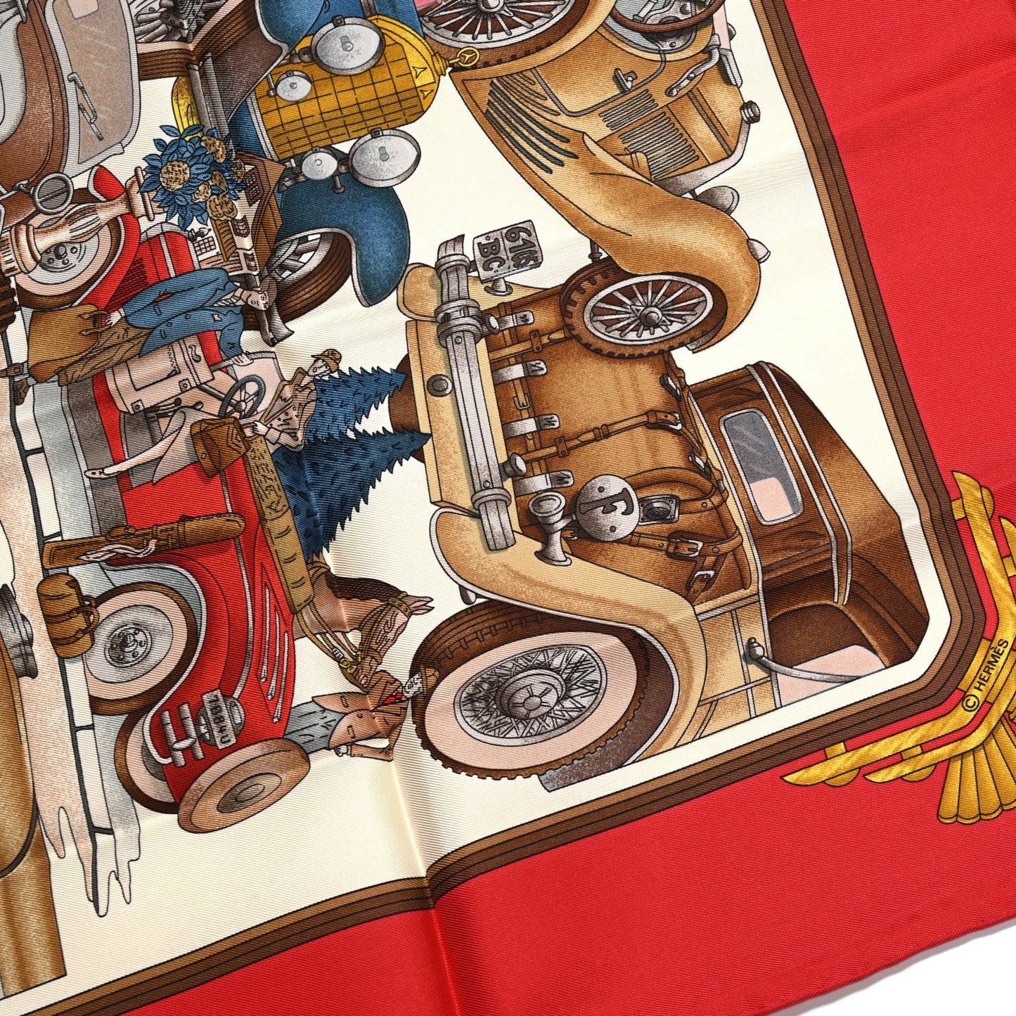 Hermes Silk Automobile Scarf 90