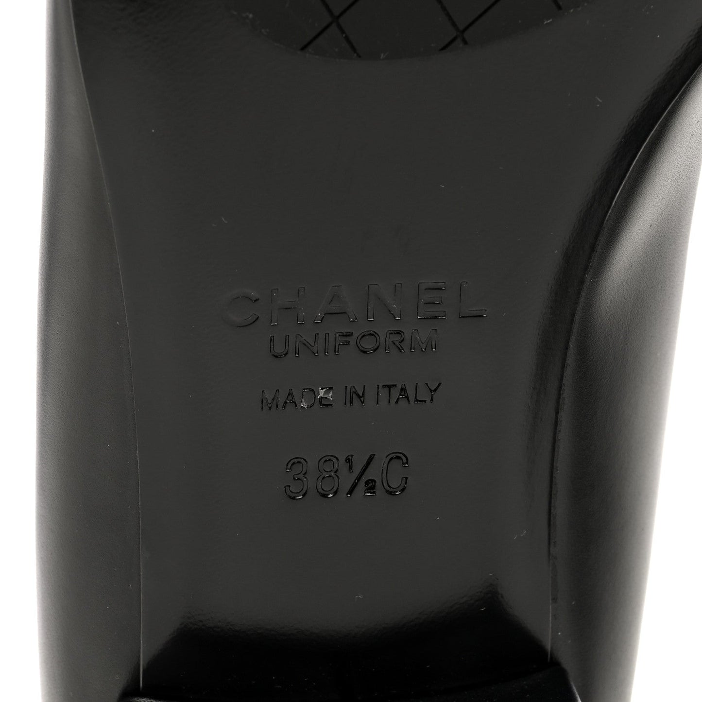 Chanel Lambskin Cap Toe CC Uniform Ballerina Flats 38.5 Black