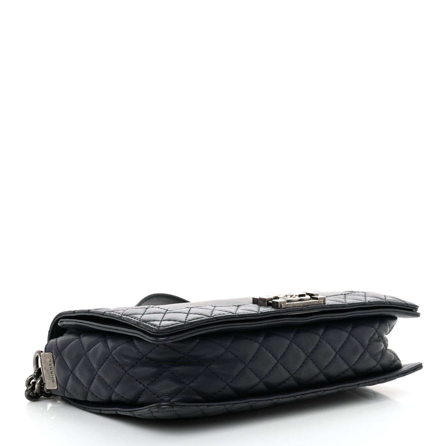 Chanel Calfskin New Medium Boy Reverso Flap Navy