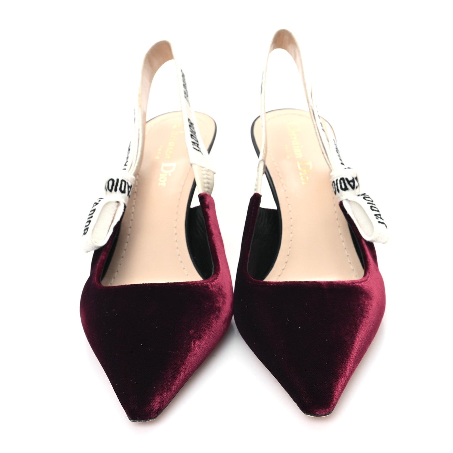 Christian Dior Velvet Ribbon J'Adior Slingback 65mm Pumps 39 Deep Amaranth