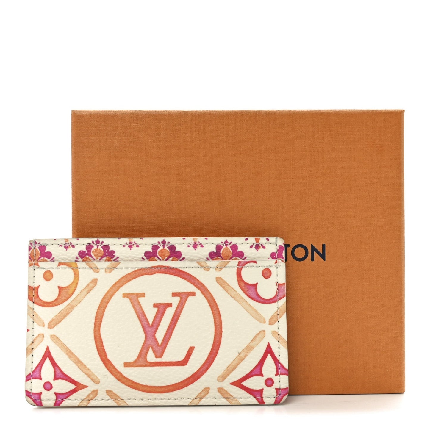 Louis Vuitton Monogram Tiles By The Pool Card Holder Coral