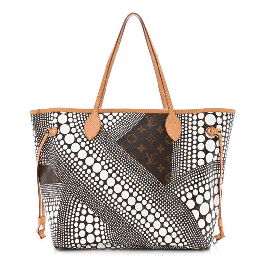 Louis Vuitton Monogram Kusama Waves Neverfull MM White