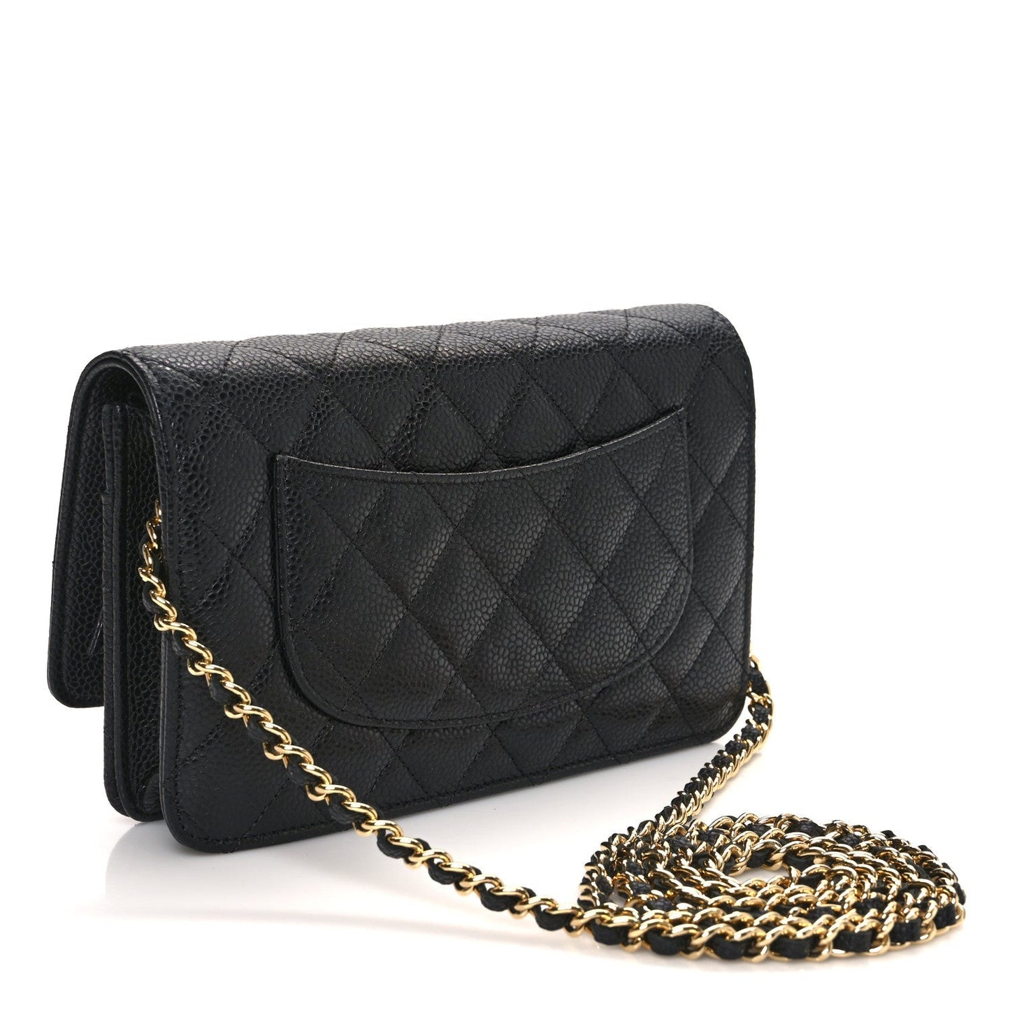 Chanel Caviar Quilted Wallet On Chain WOC Black