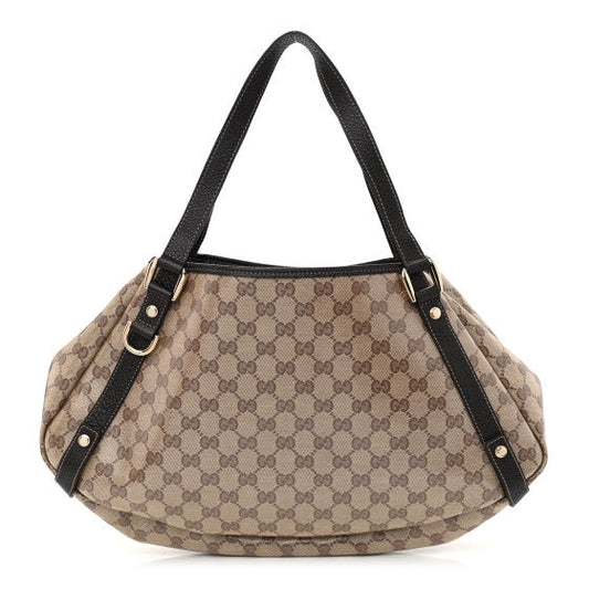 Gucci Crystal Monogram Medium Abbey Shoulder Bag Dark Brown