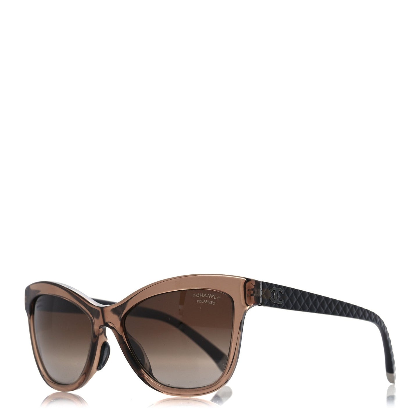 Chanel Polarized CC Cat Eye Sunglasses 5330-A Brown