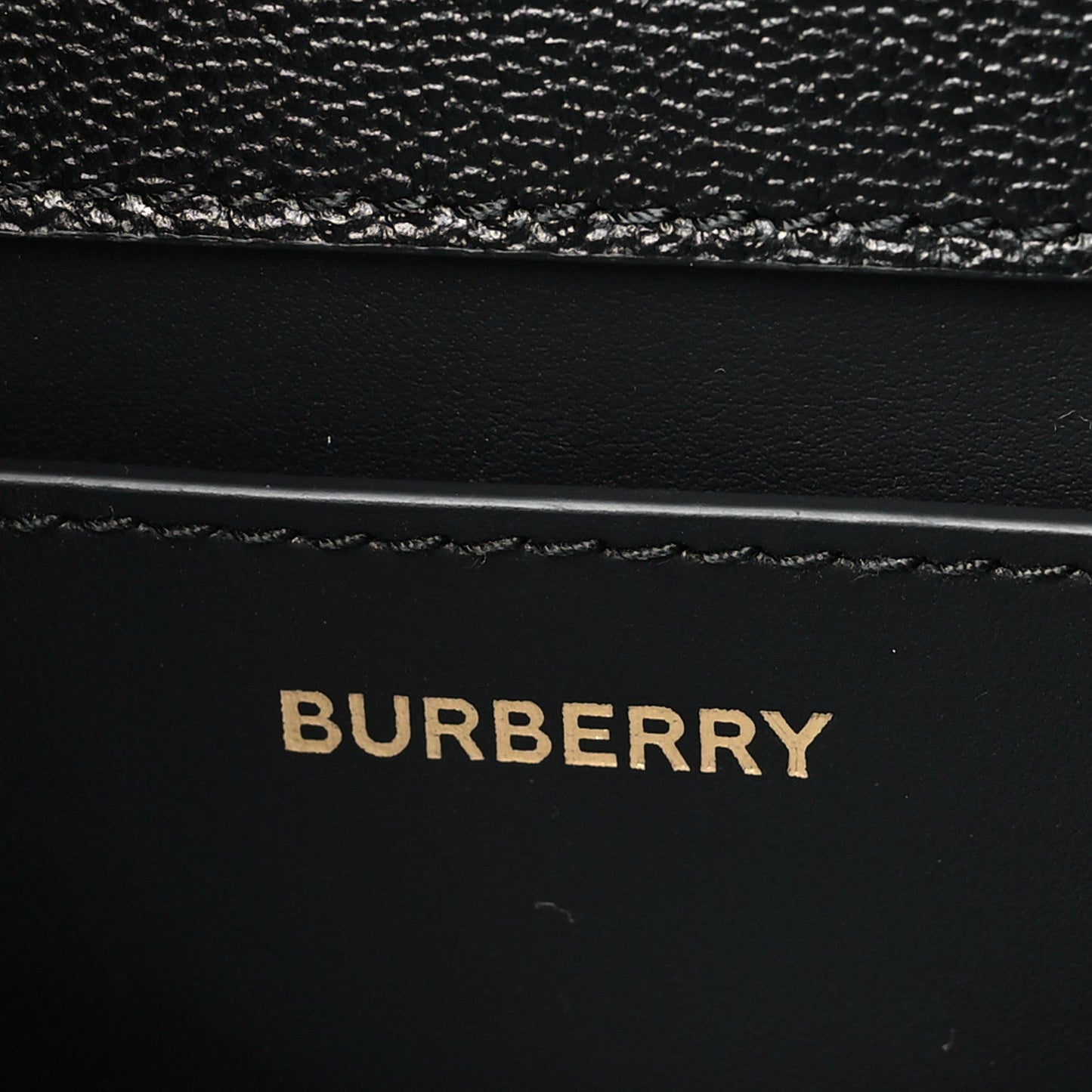 Burberry Grained Calfskin House Check Small Madison Shoulder Bag Black