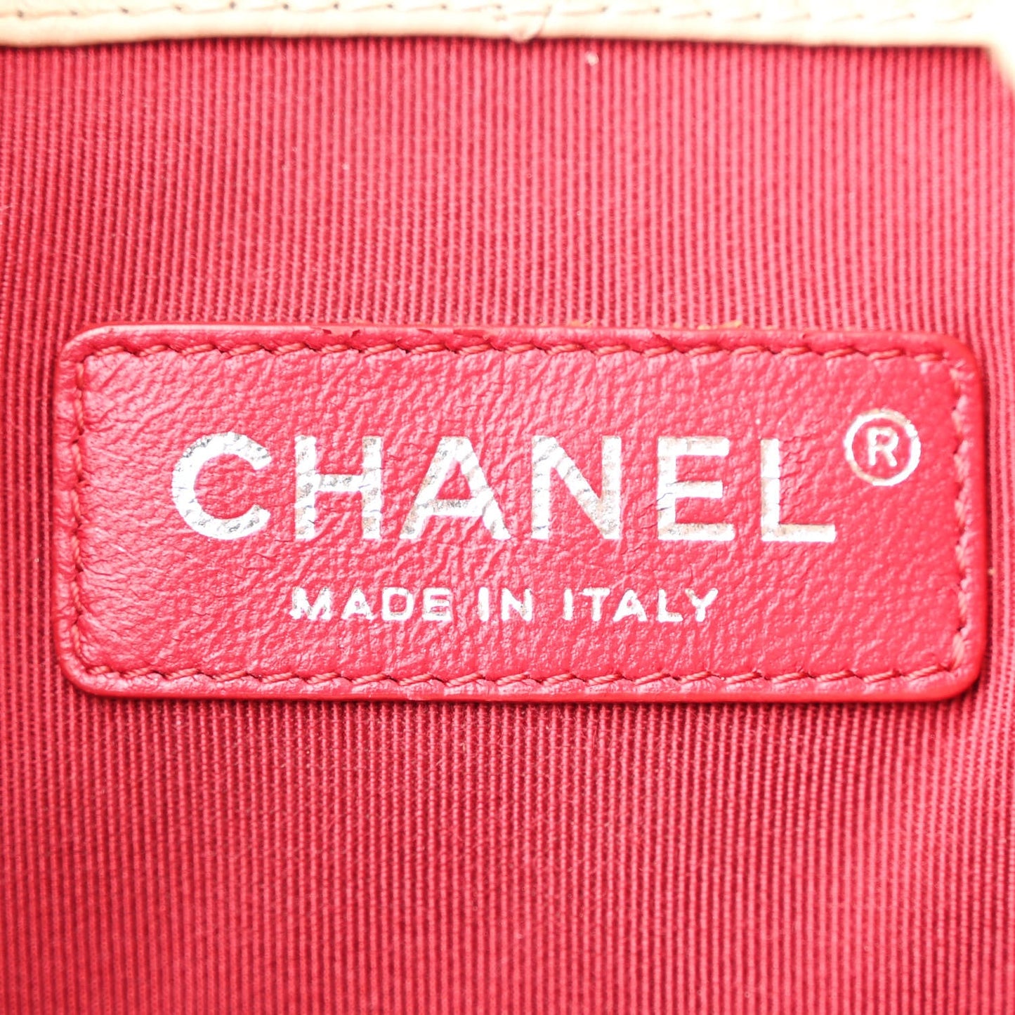 Chanel Aged Calfskin Quilted Small Gabrielle Backpack Beige Black
