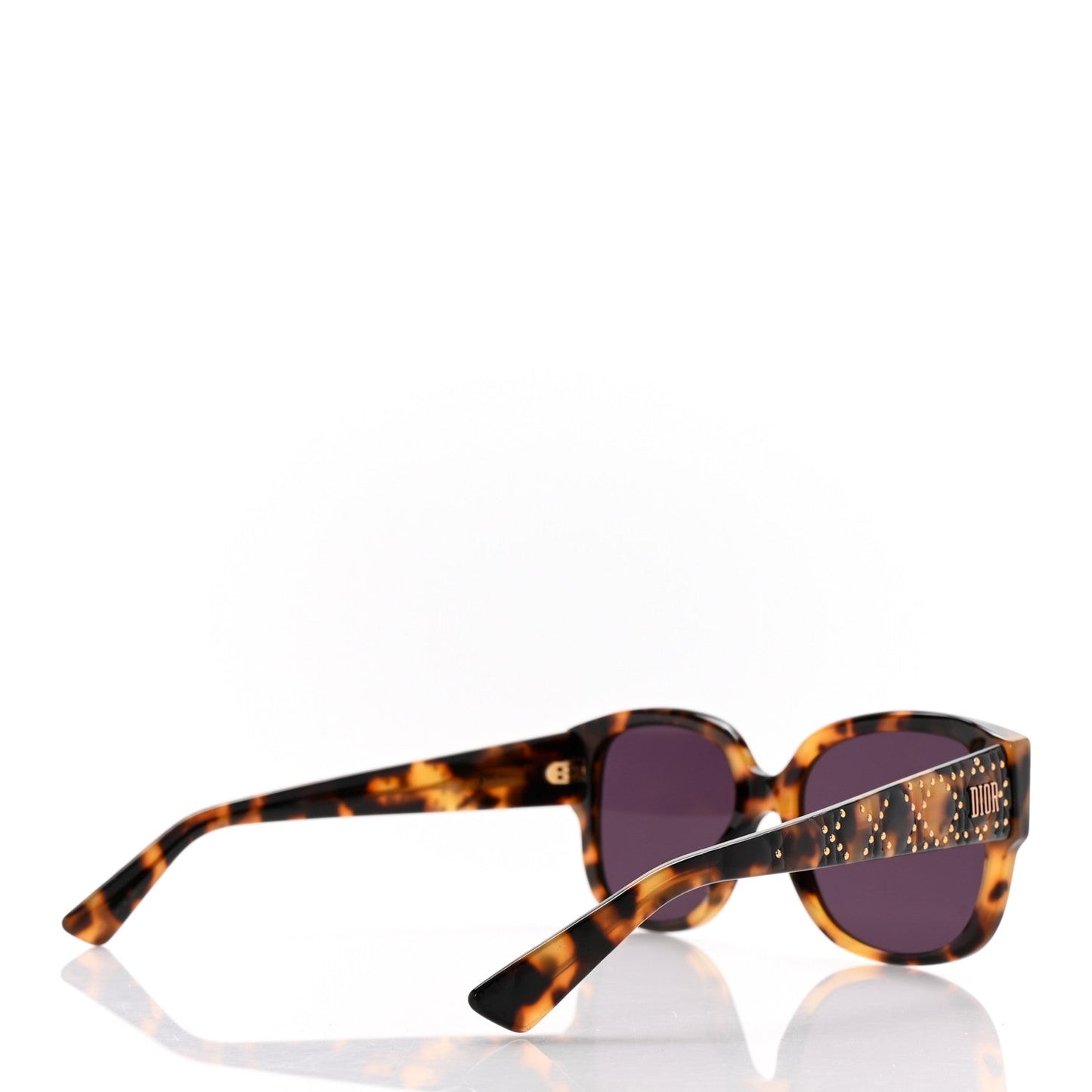 Christian Dior Acetate Cannage Lady Dior Studs Sunglasses Havana