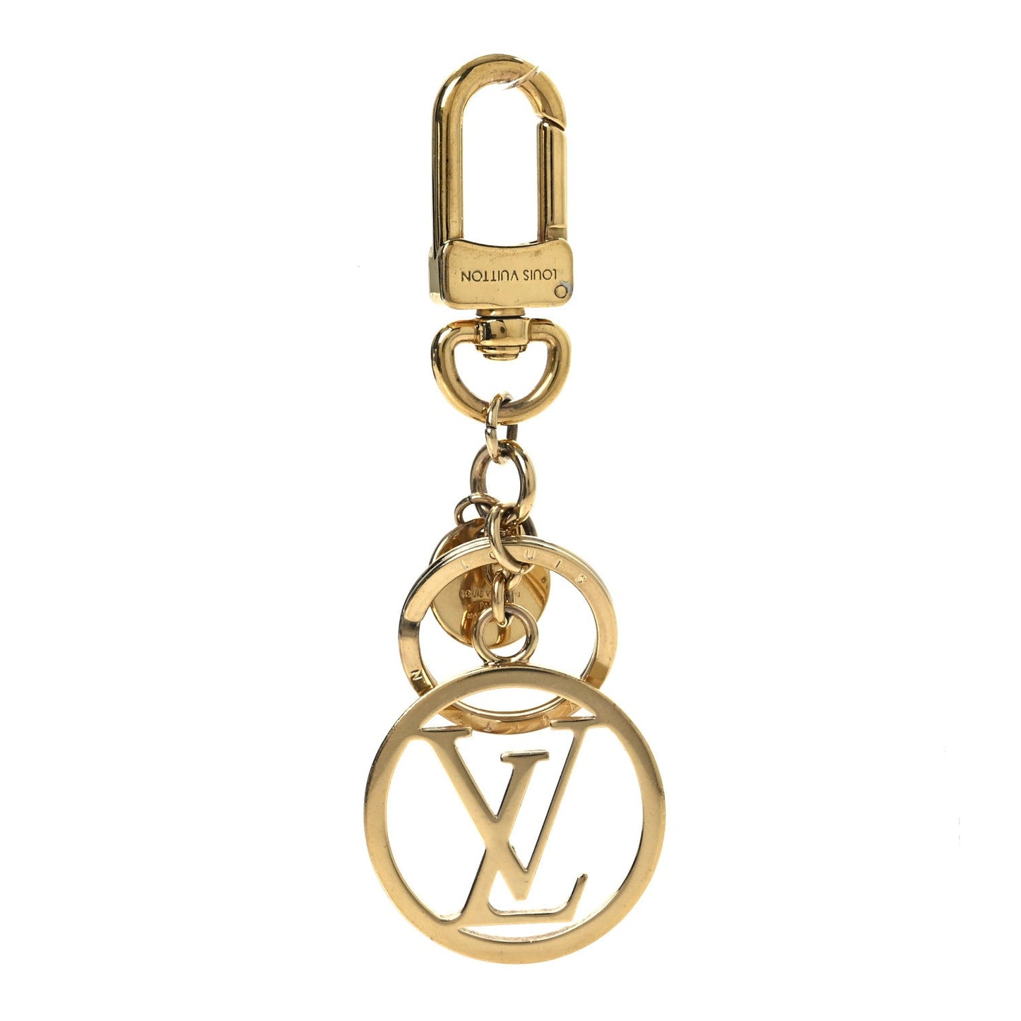 Louis Vuitton LV Circle Bag Charm Key Holder Gold