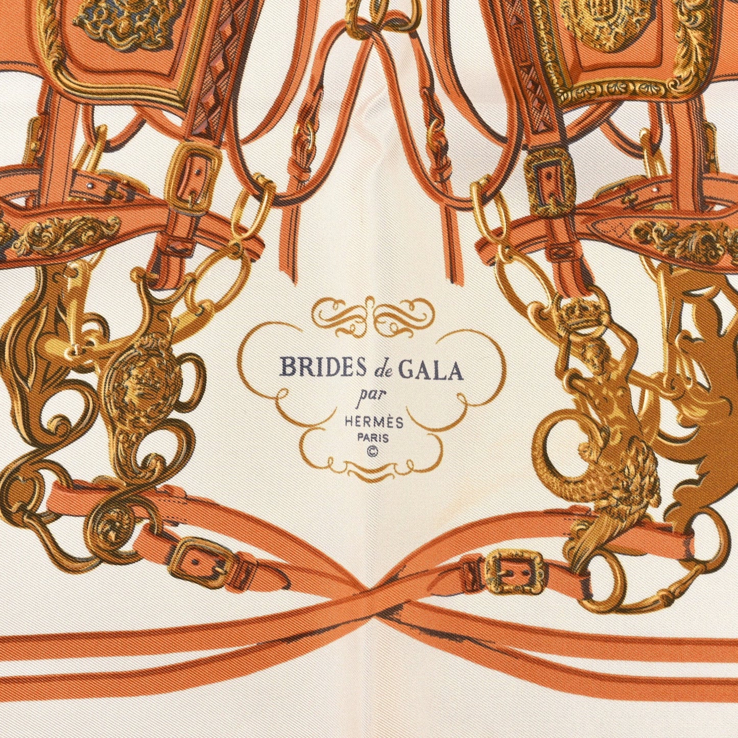 Hermes Silk Brides de Gala Pocket Square Scarf