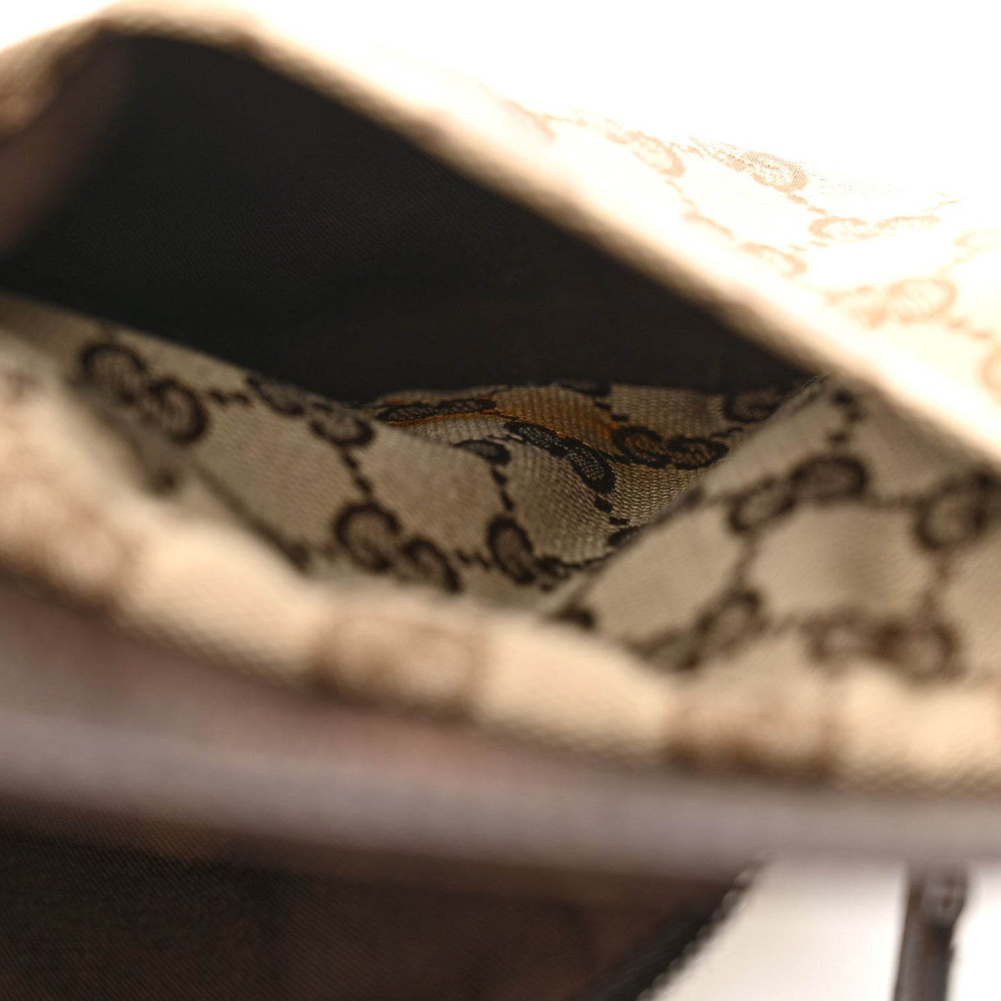 Gucci GG Monogram Double Pocket Belt Bag Dark Brown