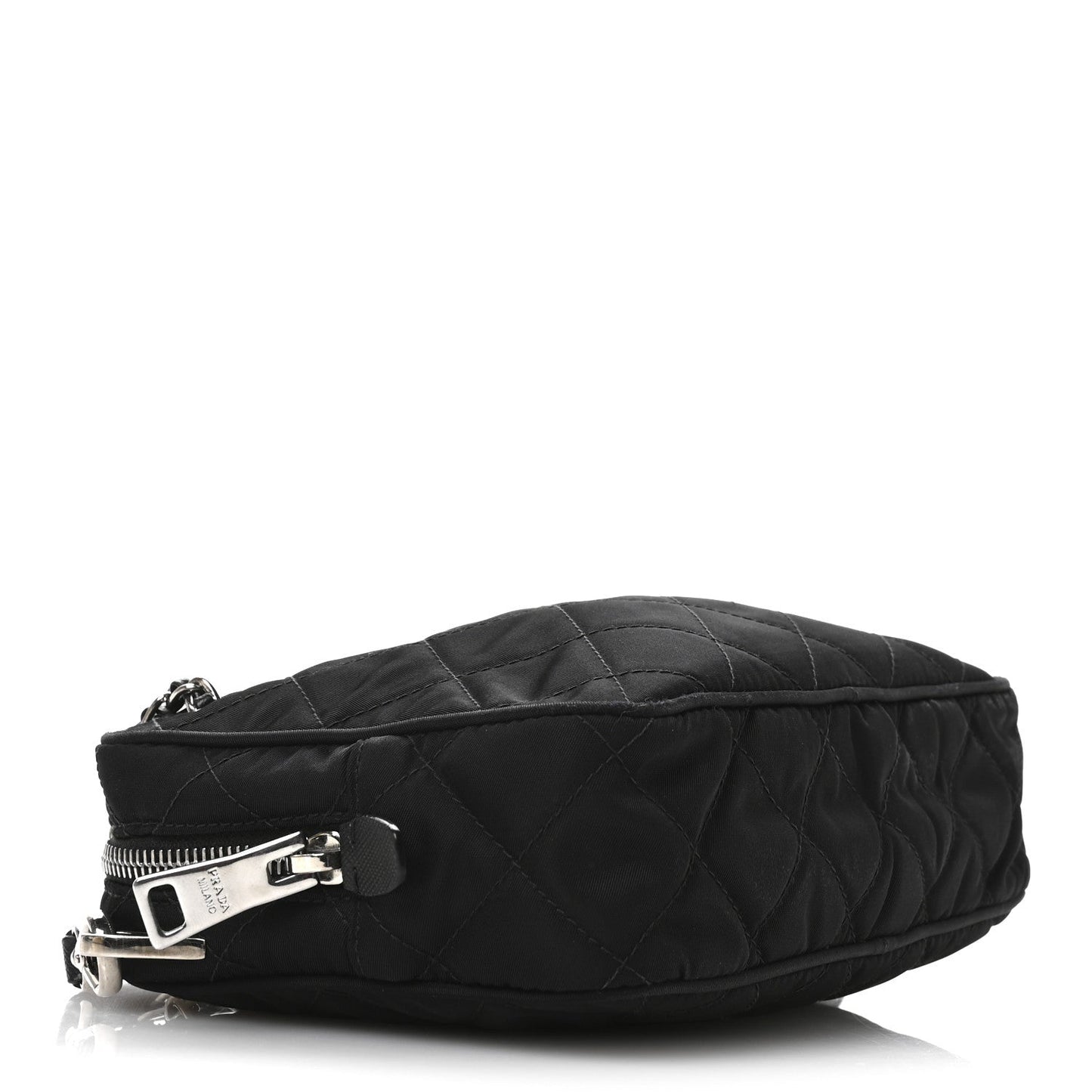 Prada Nylon Tessuto Impuntu Quilted Bandoliera Crossbody Bag Black