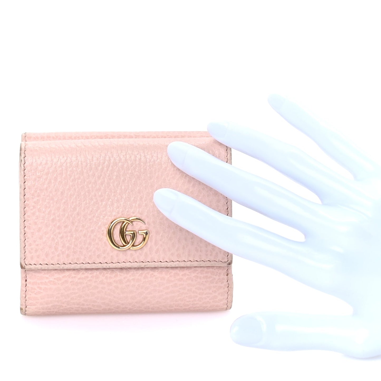 Gucci Dollar Calfskin GG Marmont Compact Wallet Box