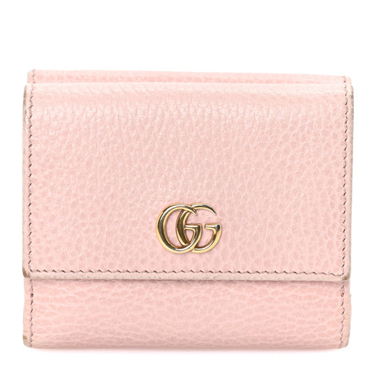 Gucci Dollar Calfskin GG Marmont Compact Wallet Box