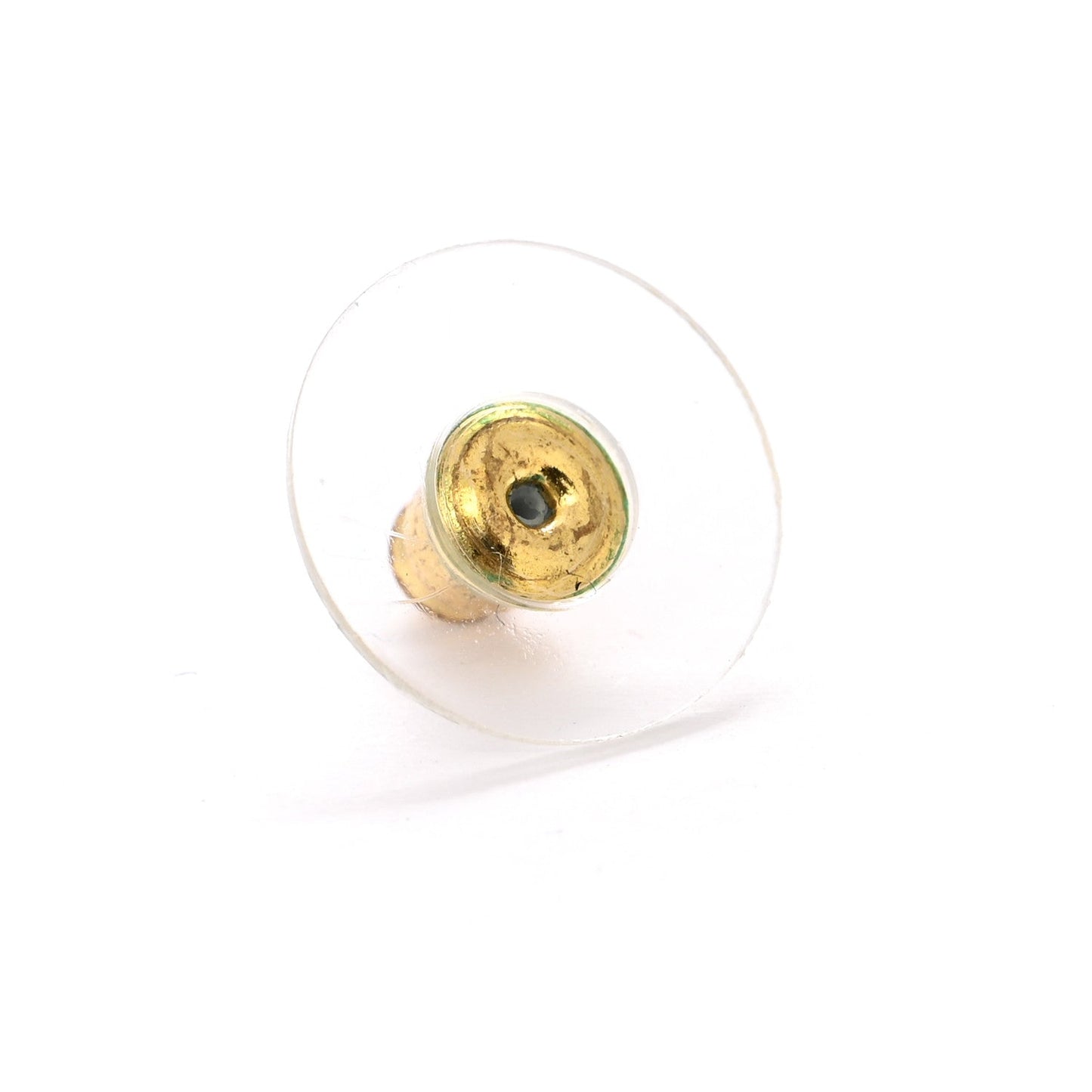 Chanel Metal CC Paris Button Stud Earrings Gold
