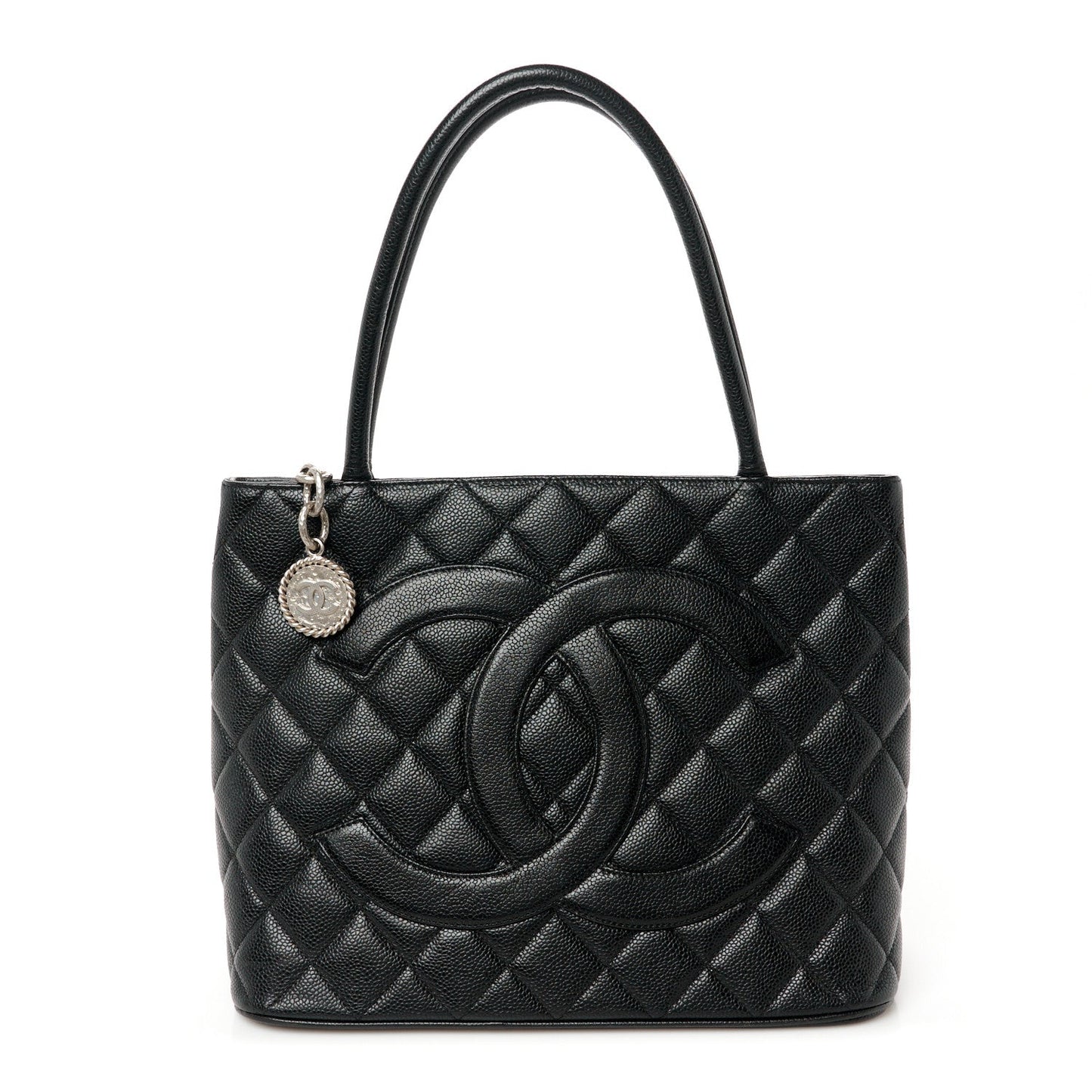 Chanel Caviar Quilted Medallion Tote Black