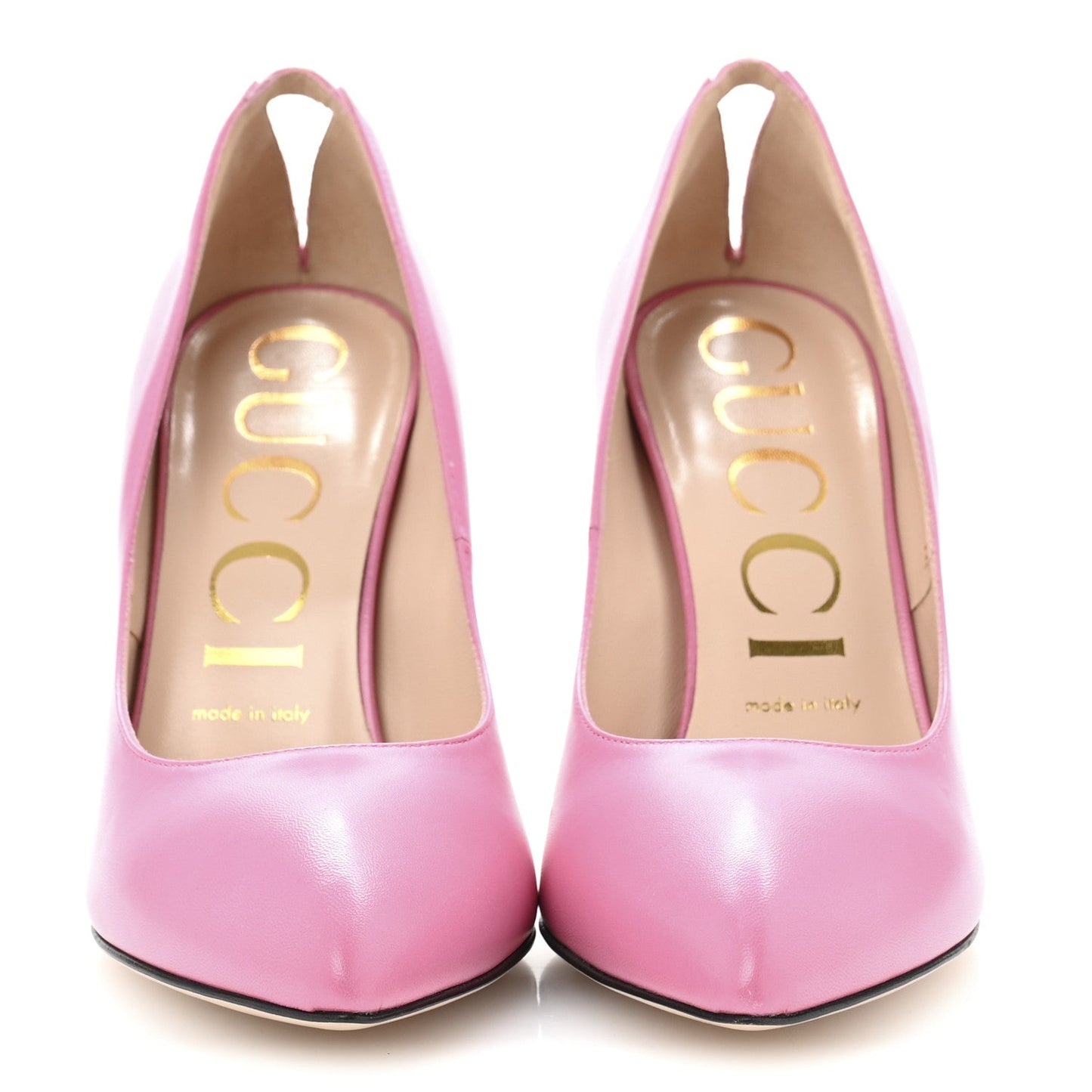 Gucci Malaga Kid GG Split Back Pumps 38.5 Pink Tropical Flower