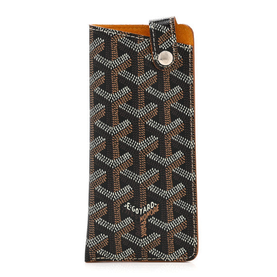 Goyard Goyardine Montmartre Glasses Case Black Gold