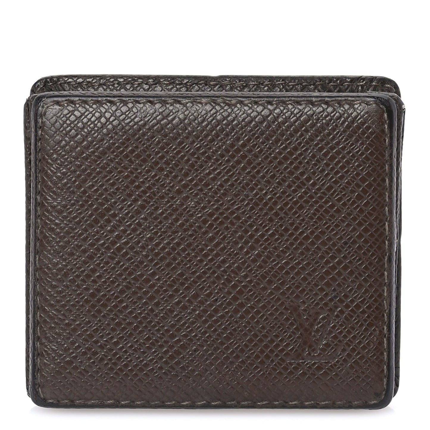 Louis Vuitton Taiga Porte-Monnaie Boite Coin Purse  Grizzli
