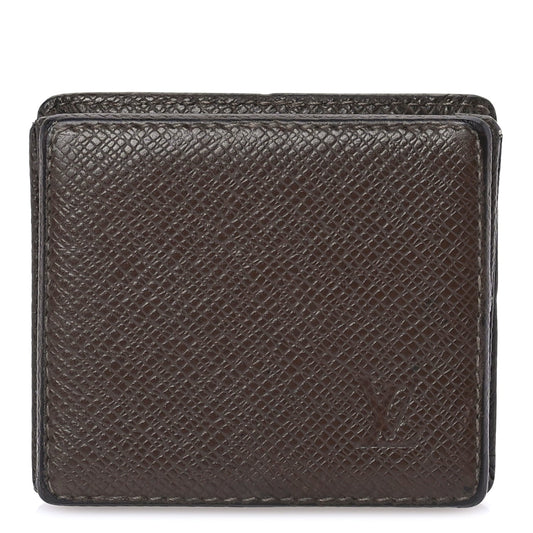 Louis Vuitton Taiga Porte-Monnaie Boite Coin Purse  Grizzli
