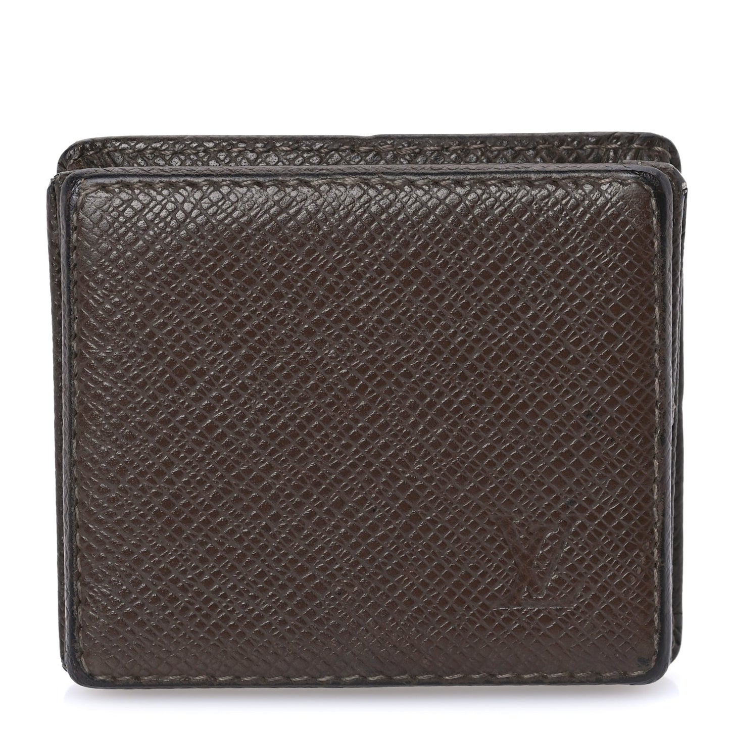 Louis Vuitton Taiga Porte-Monnaie Boite Coin Purse  Grizzli
