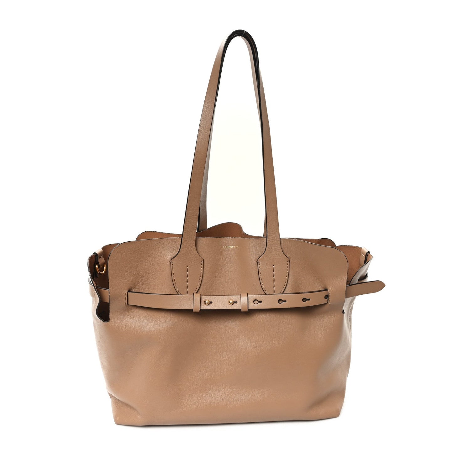 Burberry Soft Smooth Calfskin Medium Tote Limestone