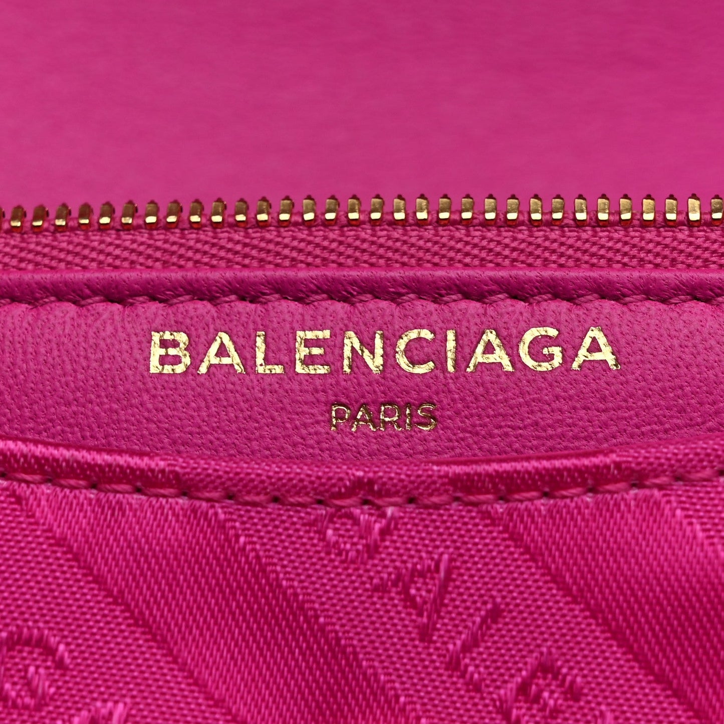 Balenciaga Nylon Jacquard Diagonal Logo S BB Round Shoulder Bag Rose Magenta