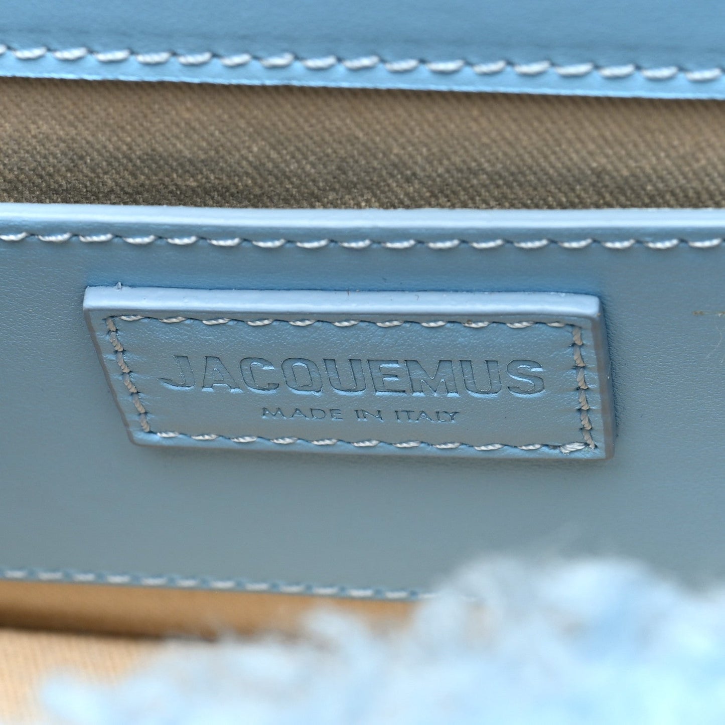 Jacquemus Shearling Le Bambidou Light Blue