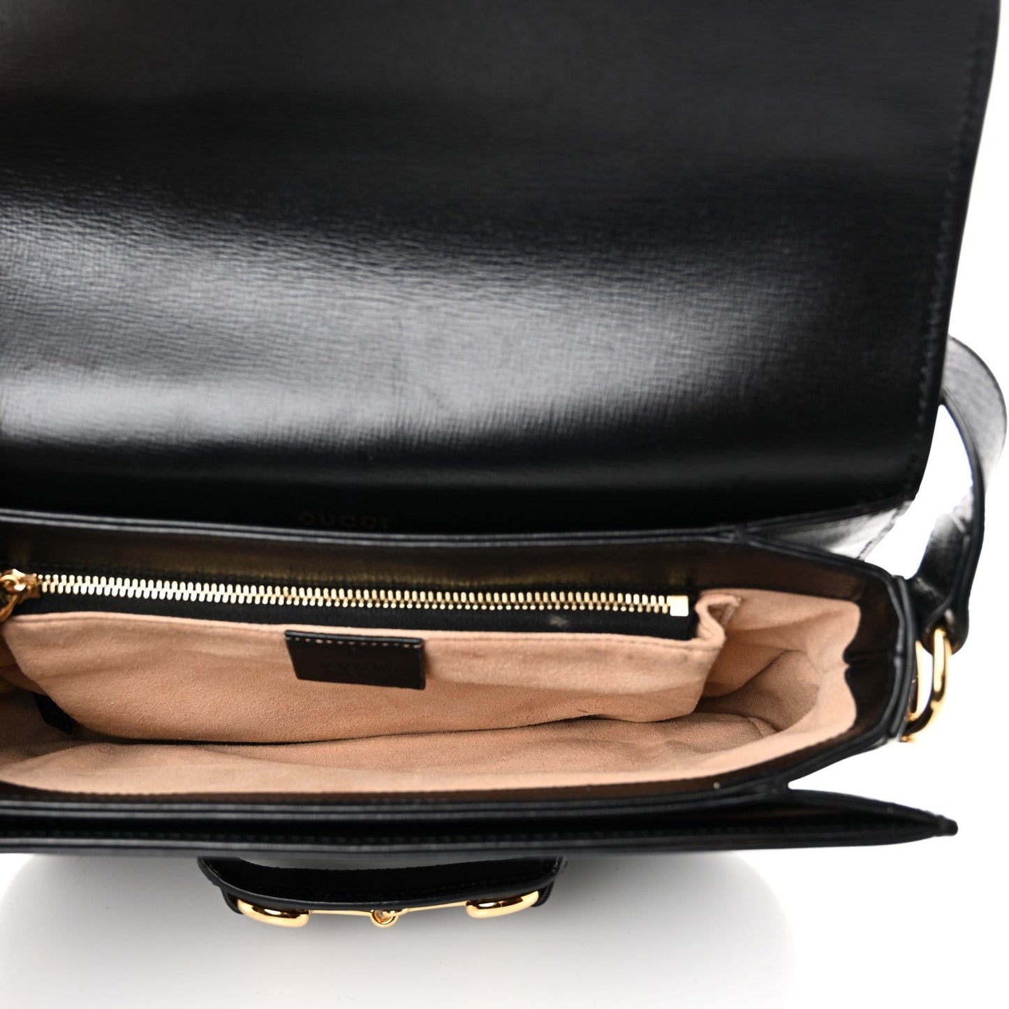 Gucci Azalea Calfskin Horsebit 1955 Shoulder Bag Black