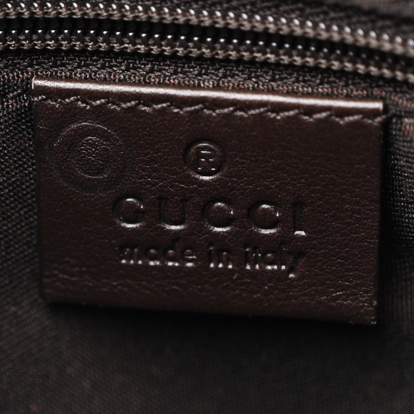 Gucci GG Plus Monogram Medium Flat Messenger Bag Dark Brown