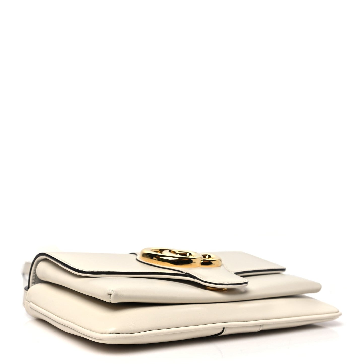 Gucci Calfskin Small Arli Flap Shoulder Bag Mystic White