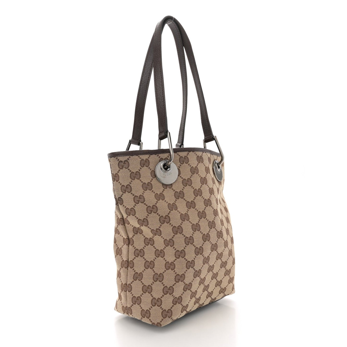 Gucci Monogram Small Eclipse Tote Brown