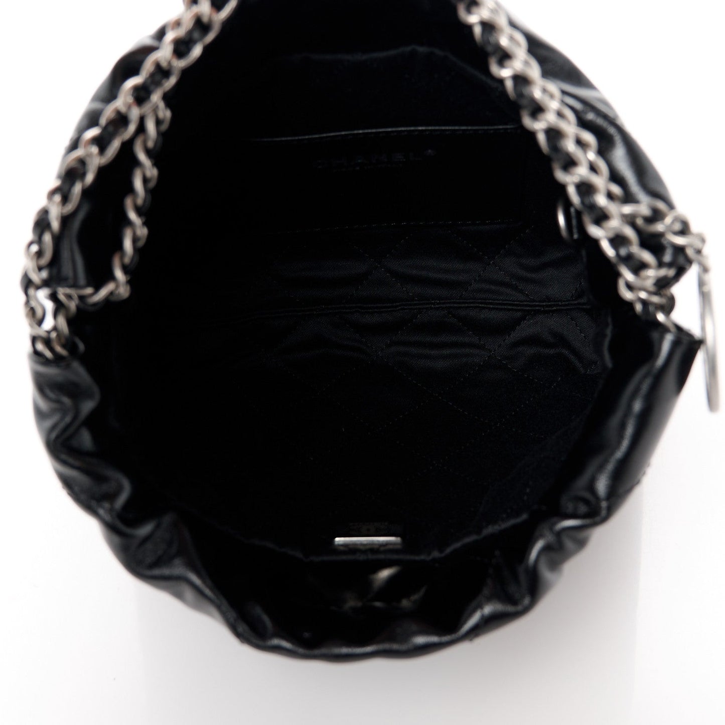 Chanel Shiny Calfskin Quilted Mini 22 Black
