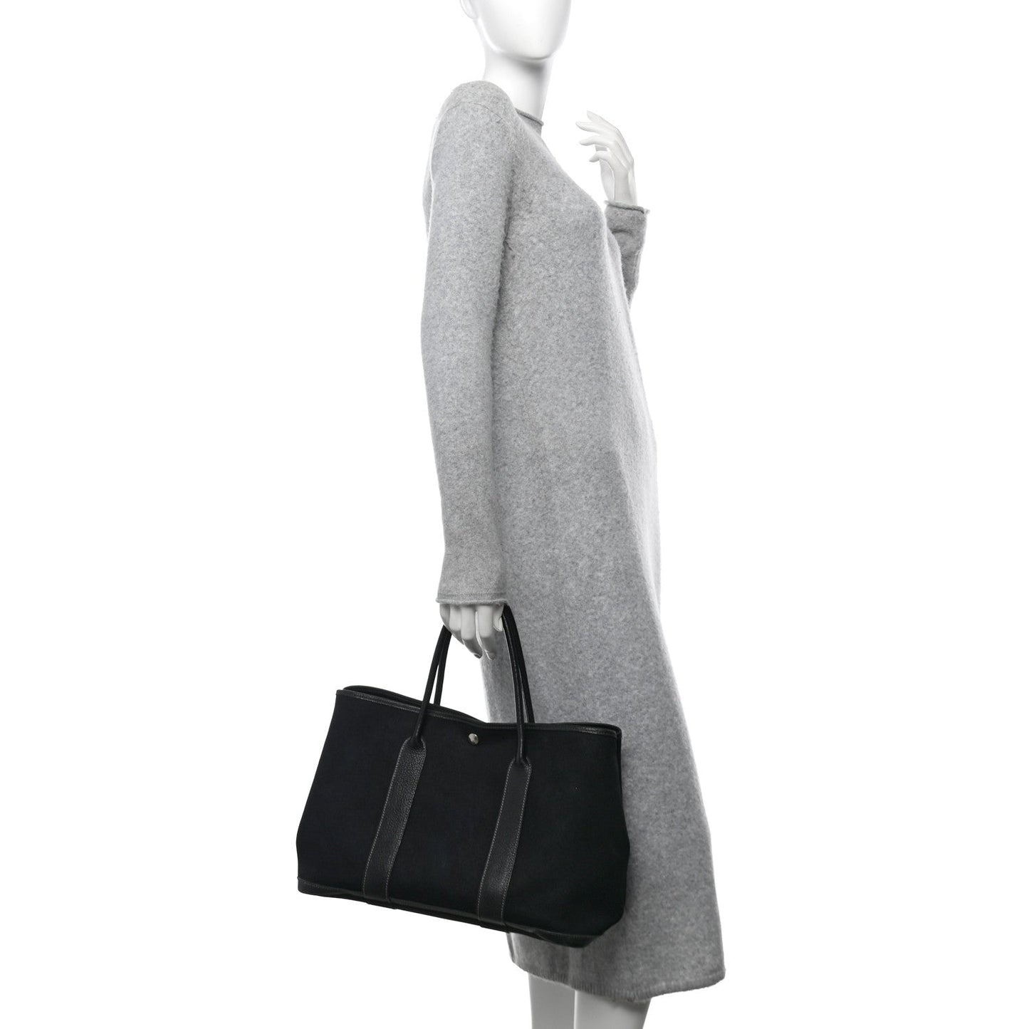 Hermes Toile Negonda Garden Party Tote 36 MM Black