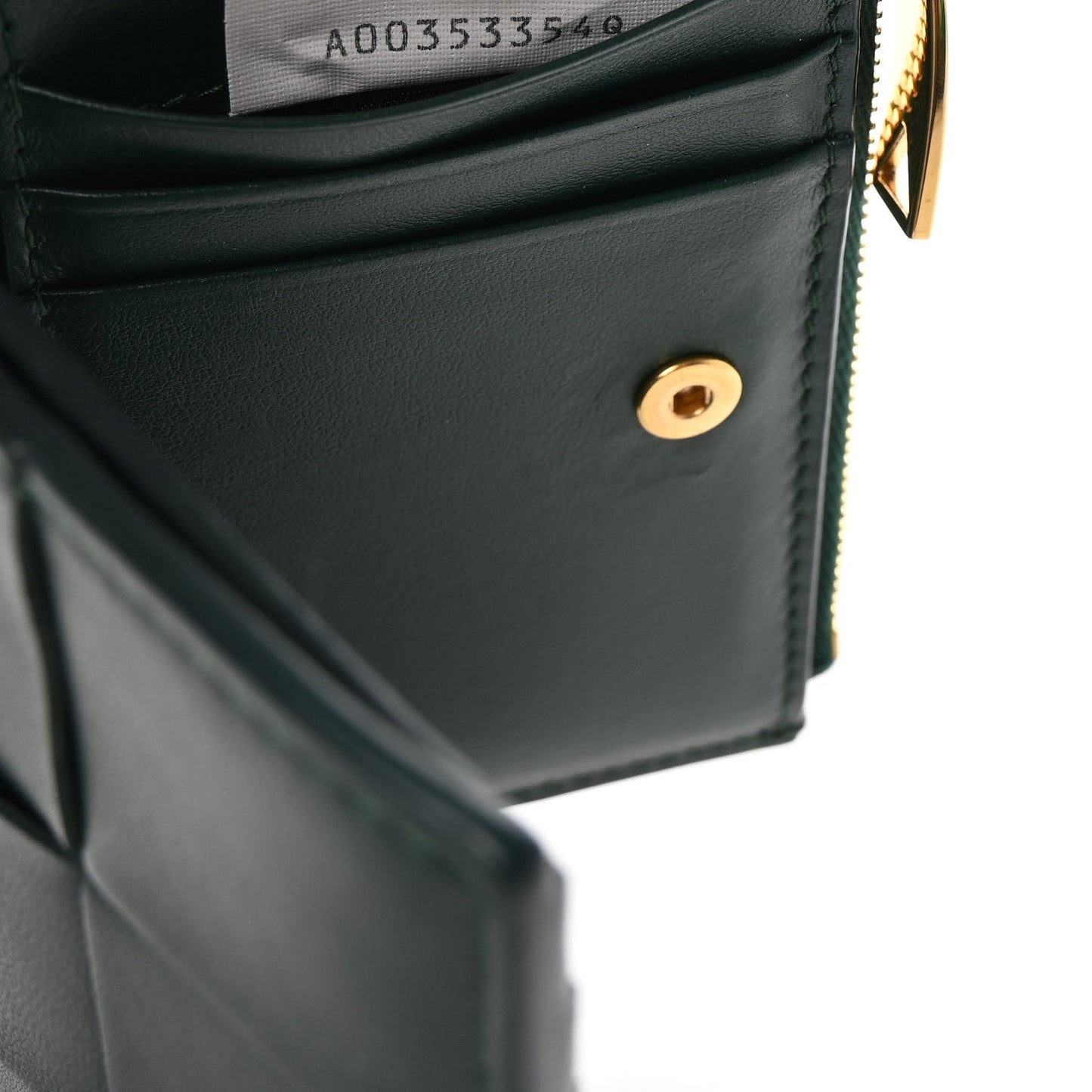 Bottega Veneta Nappa Maxi Intrecciato Bifold Zip Wallet Raintree