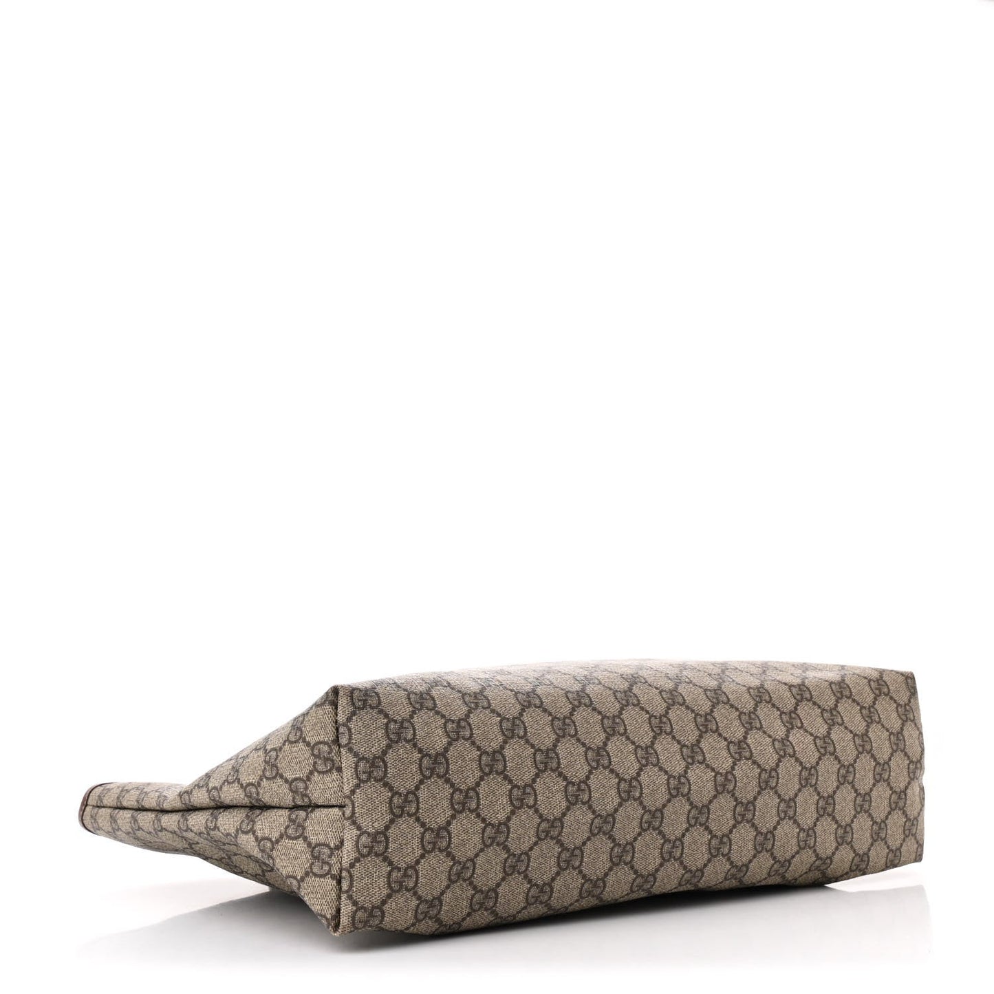 Gucci GG Plus Monogram Medium Signature Web Loop Tote Brown