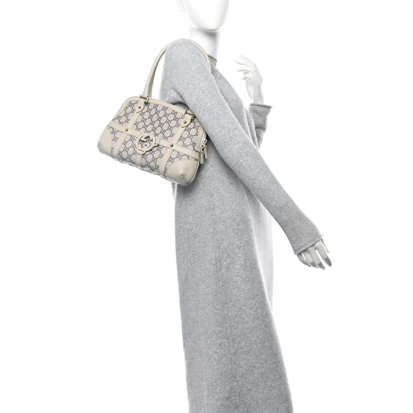 Gucci Monogram Reins Tote Navy