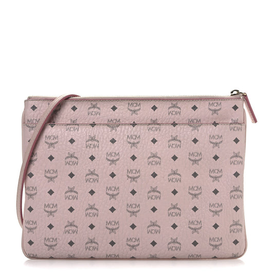 MCM MCM Visetos Medium Crossbody Pouch Powder Pink