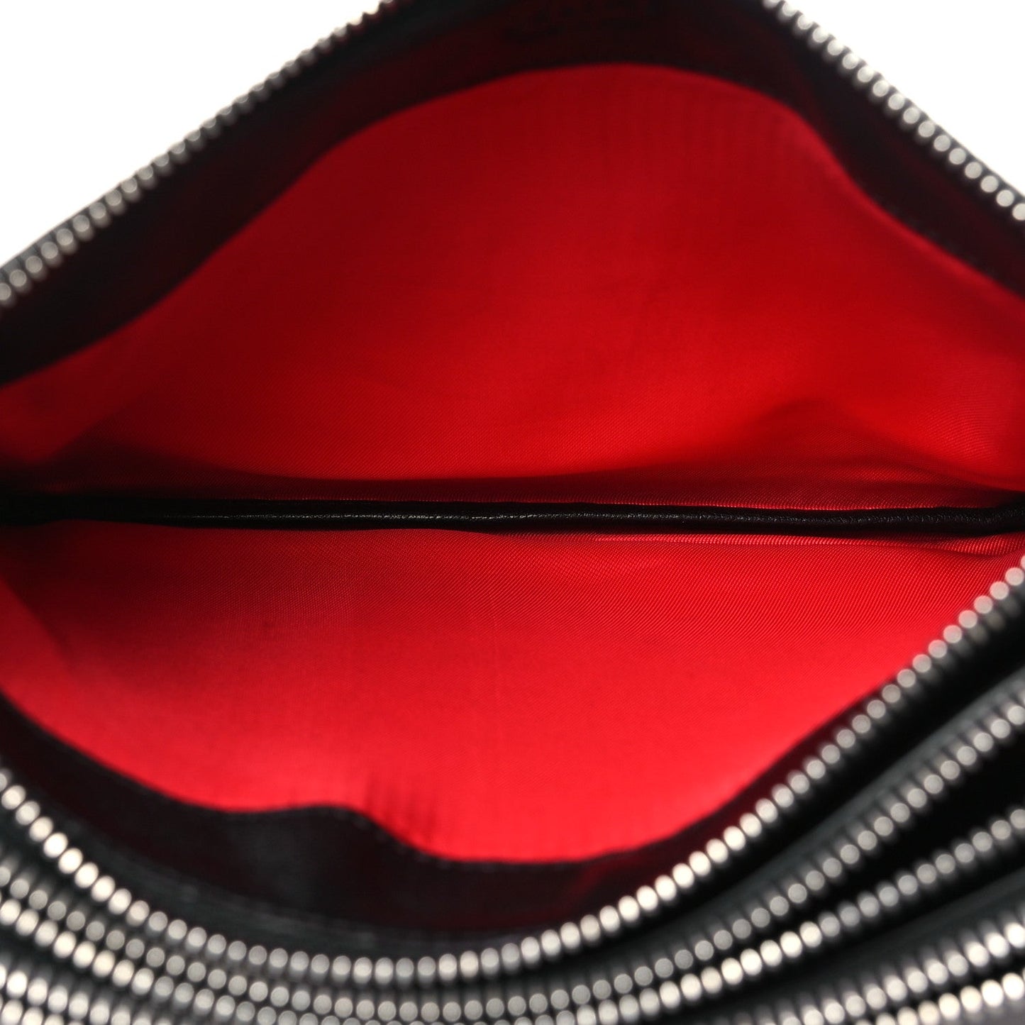 Celine Shiny Textured Calfskin Trio Crossbody Bag Black