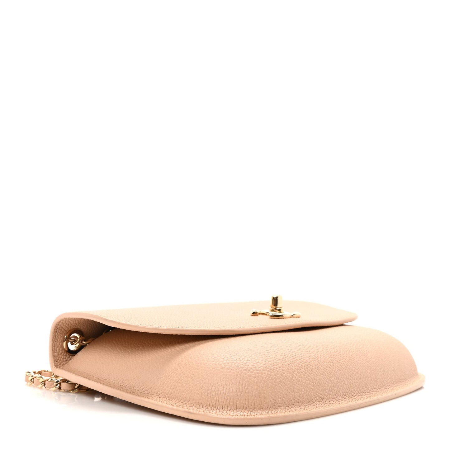 Chanel Caviar Mini Chain Flap Bag Beige
