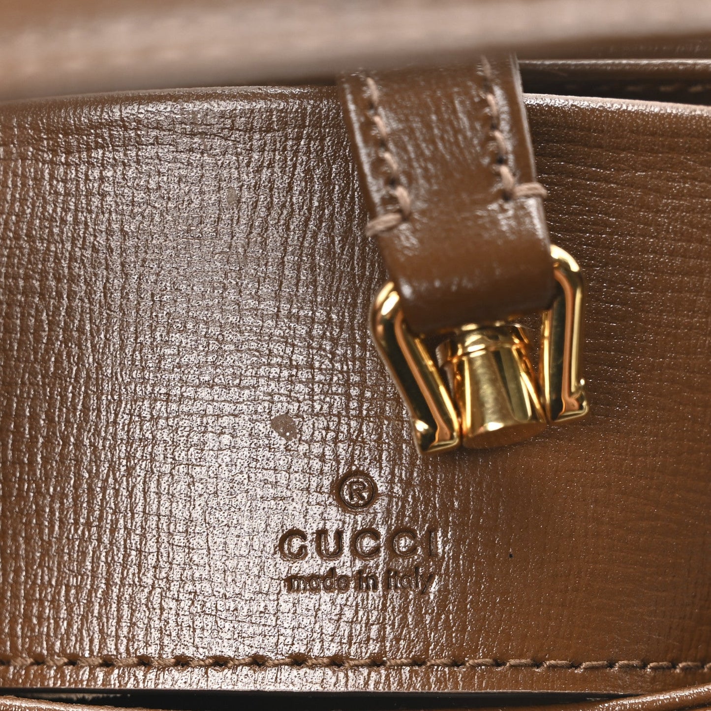 Gucci GG Supreme Monogram Azalea Calfskin Web Mini Jackie 1961 Hobo Beige Ebony Brown Sugar